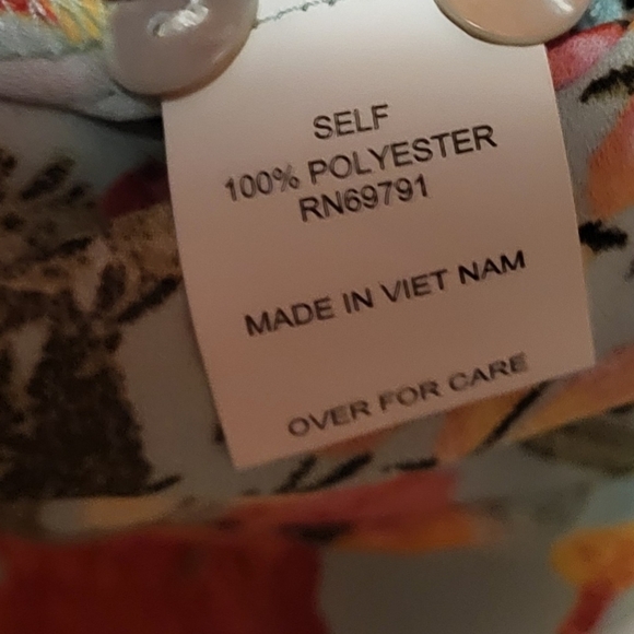 Figueroa & Flower Blue‎ V Neck Boho Floral & Paisley Tunic Style Shirt Size XL - Picture 6 of 7